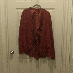Red lace cardigan/blazer